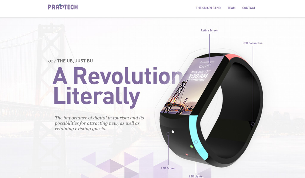 Practech was a smart watch project before smart watches were a thing, and they needed a site for information and lead generation
